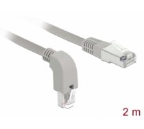 Delock Network cable RJ45 Cat.6A S/FTP downwards angled / straight 2 m (85875)