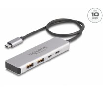 Delock USB 10 Gbps USB Type-C™ Hub with 2 x USB Type-A and 2 x USB Type-C™ with 35 cm connection cable (64230)