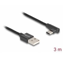 Delock USB 2.0 Cable Type-A male to USB Type-C™ male angled 3 m black (80033)