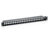 Equip 24-Port Keystone Cat.6 Unshielded Patch Panel, Black (769224)