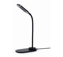 Galda lampa Gembird Desk Lamp with Wireless Charger Black (TA-WPC10-LED-01)