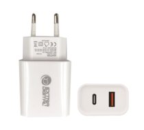 Charger EXTRA DIGITAL USB 3.0+ Type C: 220V, 20W, QC3.0+ PD (SC230204)