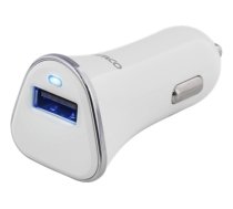 Auto įkroviklis DELTACO 2.4A, 1xUSB, baltas / USB-CAR100 (USB-CAR100)