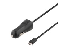 Auto įkroviklis DELTACO 2.4A, microUSB / USB-CAR74 (USB-CAR74)