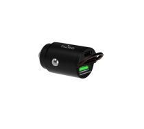 Auto mini įkroviklis PURO greitas įkrovimas 1 x UAB-A, 1 x USB-C, PD, 30W, juodas/ FCMCHUSBAC30WBLK (FCMCHUSBAC30WBLK)