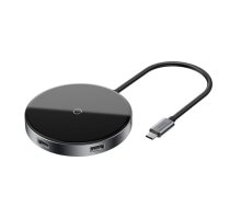 Baseus Mirror series Qi charger and USB-C hub with HDMI 2xUSB 2.0 1xUSB 3.0 and PD (WXJMY-A0G)