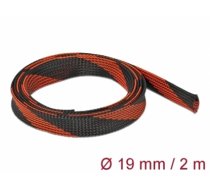 Delock Braided Sleeve stretchable 2 m x 19 mm black-red (20743)