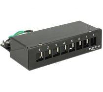 Delock Keystone Desktop Patch Panel 8 Port black (43338)