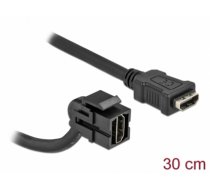 Delock Keystone Module HDMI female 110° - HDMI female with cable black (86853)