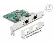 Delock PCI Express x1 Card to 2 x RJ45 2.5 Gigabit LAN RTL8125 (88101)