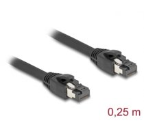 Delock RJ45 Network Cable Cat.8.1 S/FTP 25 cm up to 40 Gbps black (80231)