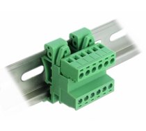 Delock Terminal Block Set for DIN Rail 6 pin with pitch 5.08 mm angled (66080)