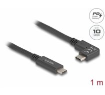Delock USB 10 Gbps Cable USB Type-C™ male to Type-C™ male angled left / right 1 m 4K PD 60 W with E-Marker (80037)