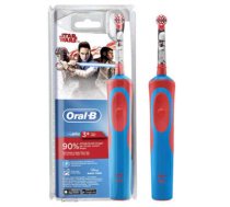 Oral-B | Electric Toothbrush with Disney Stickers | D100 Star Wars | Rechargeable | For kids | Number of brush heads included 2 | Number of teeth brushing modes 2 | Red (D100 Star wars)