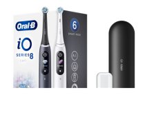 Elektrinis dantų šepetėlis Oral-B iO Series 8 Duo, Black Onyx/White (4210201315636)