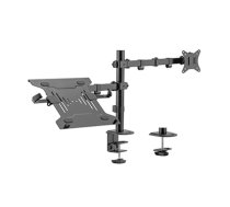Gembird MA-DA-03 Adjustable desk mount with monitor arm and notebook tray (rotate, tilt, swivel), 17”-32”, up to 9 kg (E78F452B2B108FE29FBC0690604452263294B040)