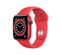 Išmanusis laikrodis APPLE Watch 6 GPS, 40mm Red Aluminium Case with Red Sport Band (M00A3UL/A)