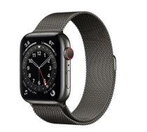 Išmanusis laikrodis APPLE Watch 6 GPS+Cellular, 40mm Graphite Stainless Steel Case, Graphite Loop (M06Y3UL/A)