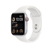 Išmanusis laikrodis APPLE Watch SE GPS+Cell 44mm Silver Alumin. Case with White Sport Band (2022) (MNQ23UL/A)