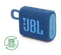 Akcija! JBL ūdensizturīga portatīvā skanda JBL Go 3 ECO, zila (JBLGO3ECOBLU)