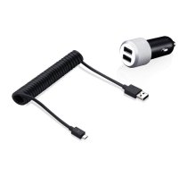 Just Mobile Highway Max with Micro USB - Car Charger with hefty power and duplicate contacts. (CC-168S)