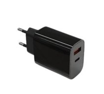 Ładowarka sieciowa 2x3A USB C + USB A Power Delivery czarna (AZTBXUL2USB3ACB)