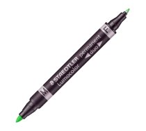 Noturīgais marķieris STAEDTLER LUMOCOLOR DUO, dubults zaļš (200-01421)