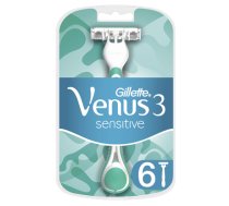 Gillette Venus 3 Sensitive Vienkartiniai Skustuvai Moterims, 6, Vnt. Pakuotė (7702018487158)