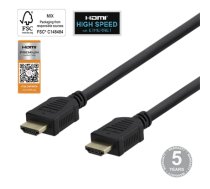 Kabelis DELTACO Premium High Speed HDMI, 4K UHD,1.0m, juodas / HDMI-1010-K / 00100003 (00100003)