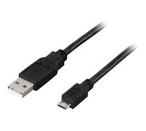 Kabelis DELTACO USB 2.0 "A-micro B", 1.0m, juodas / USB-301S (USB-301S)