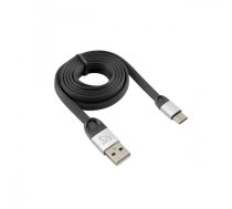 Kabelis Sbox USB 2.0-Type-C/2.4A black/silver 1.5M (T-MLX36425)