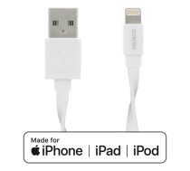 Mob. telefono kabelis DELTACO USB-iPhone, iPad, iPod 1m, baltas / IPLH-165 (IPLH-165)