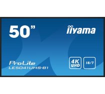iiyama LE5041UHS-B1 Signage Display Digital signage flat panel 125.7 cm (49.5") LCD 350 cd/m² 4K Ultra HD Black 18/7 (LE5041UHS-B1)