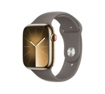 Apple Watch Series 9 GPS + Cellular 45mm Gold Stainless Steel Case with Clay Sport Band - M/L (MRMT3ET/A)