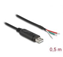 Delock Adapter Cable USB 2.0 Type-A to Serial RS-485 with 3 x open wire ends 0.5 m (64242)