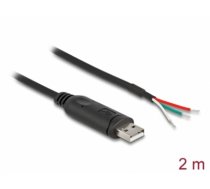 Delock Adapter Cable USB 2.0 Type-A to Serial RS-485 with 3 x open wire ends 2 m (63509)