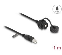 Delock Cable USB 2.0 Type-B male to USB 2.0 Type-B female for installation with bayonet protective cap IP68 dust and waterproof  (88011)