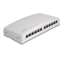 Delock Mini Desktop Patch Panel 12 Port Cat.6A grey (88053)