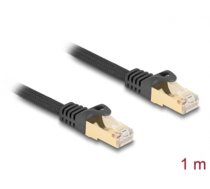 Delock RJ45 Network Cable with braided jacket Cat.6A S/FTP plug to plug 1 m black (80317)