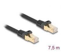 Delock RJ45 Network Cable with braided jacket Cat.6A S/FTP plug to plug 7.5 m black (80321)