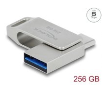 Delock USB 5 Gbps USB-C™ + Type-A Memory Stick 256 GB - Metal Housing (54008)