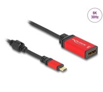 Delock USB Type-C™ zu DisplayPort Adapter (DP Alt Mode) 8K 30 Hz mit HDR Funktion rot (60052)