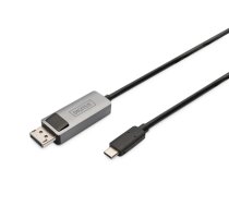 DIGITUS USB Type C / DisplayPort Bidirektional Alu, black 2m (DB-300334-020-S)