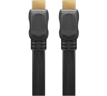 Goobay | High Speed HDMI Flat Cable with Ethernet | Black | HDMI male (type A) | HDMI (type A) | HDMI to HDMI | 2 m (61279)