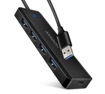 HUE-C1A 4-portowy hub USB 5Gbps Travel, USB-C power IN, kabel Type-A 19cm, USB-C dodatkowe zasilanie (HUE-C1A)