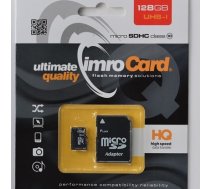 Imro Memory Card microSDHC / 128GB / cl. 10 UHS-I + Adapter (MicroSD10/128GADPUHS)