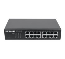 Intellinet 16-Port Gigabit Ethernet Switch, 16-Port RJ45 10/100/1000 Mbps, IEEE 802.3az Energy Efficient Ethernet, Desktop, 19" Rackmount (561068)