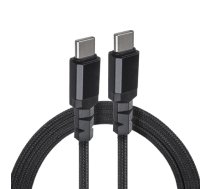 Kabel 2x USB-C 100W 1m wspierajacy PD przesyl danych do  10Gbps MCE491 Czarny (MCE491)
