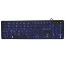 Klaviatūra Gembird 3-color Backlight Multimedia Keyboard (KB-UML3-02)