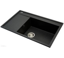 Pyramis Camea 79X50 1B 1D R single-bowl granite sink 070091201 black dotted (85ABDDFA0E371CBBA68C23A49D20D8C3F8A50F2B)